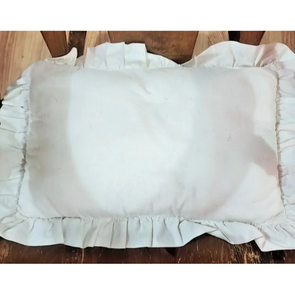 Vintage‎ handmade crochet dollie pillow, boho grannycore,cottagecore decorative